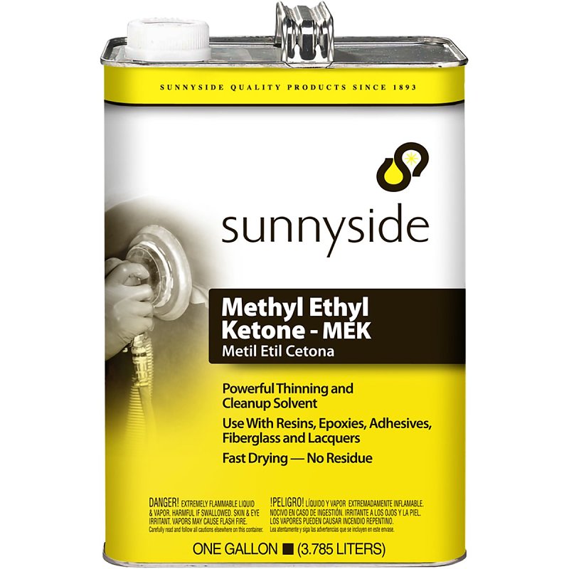 Sunnyside 847G1 Methyl Ethyl Ketone Thinner, Liquid, Pungent, Transparent, 1 gal