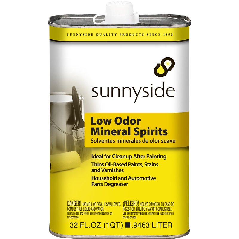 Sunnyside 80332 Mineral Spirit Thinner, Liquid, Petroleum, Clear, 1 qt, Can
