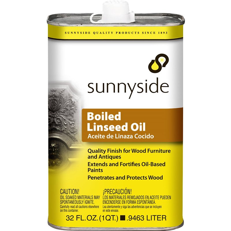 Sunnyside 87232 Boiled Linseed Oil, Clear Amber, Liquid, 1 qt, Can