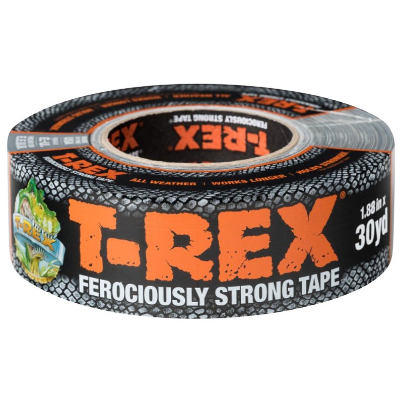 T-Rex 242949 Duct Tape, 30 yd L, 1.88 in W, Gun Metal Gray