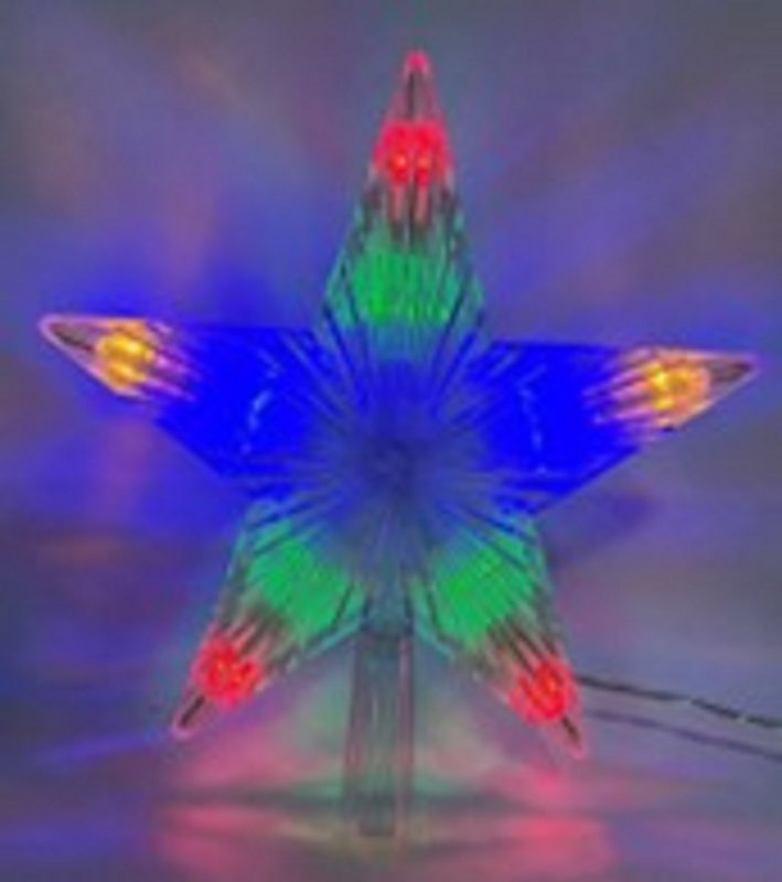 Santas Forest 57014 Tree Topper, 8.66 in H, Star, Multi-Color