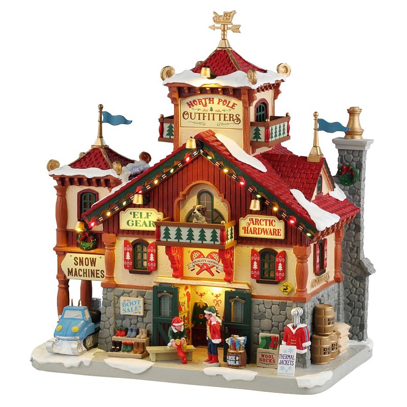 Lemax 45266 Christmas Decor, 9.72 in H, North Pole Outfitters, Resin, LED
