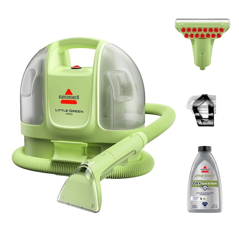 Bissell Little Green 4064 Mini Portable Carpet Cleaner, 16 oz Tank, 4 in W Cleaning Path, Tea