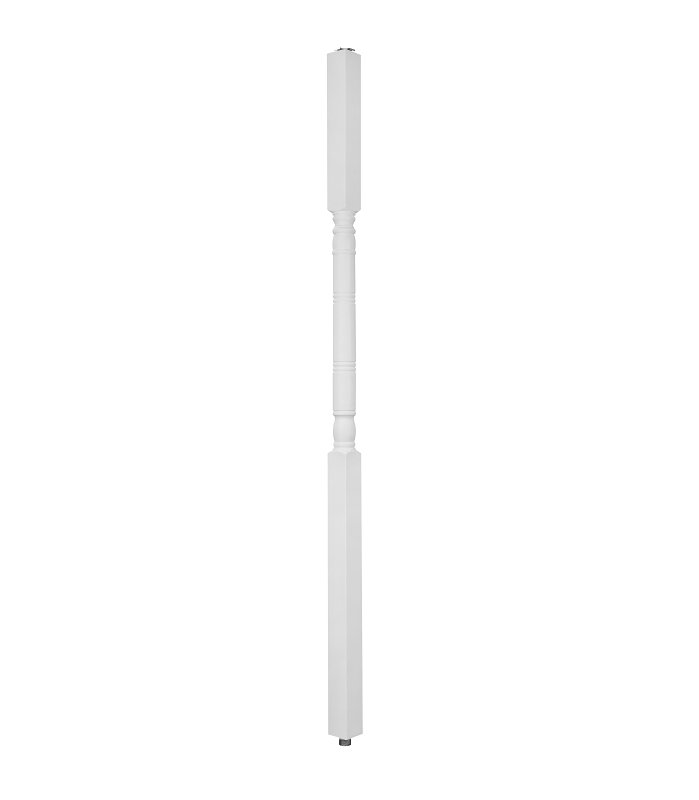 Hb&G PermaPost Series PP5X8FF Porch Post, 8 ft H, Colonial, Polyethylene/Steel, White