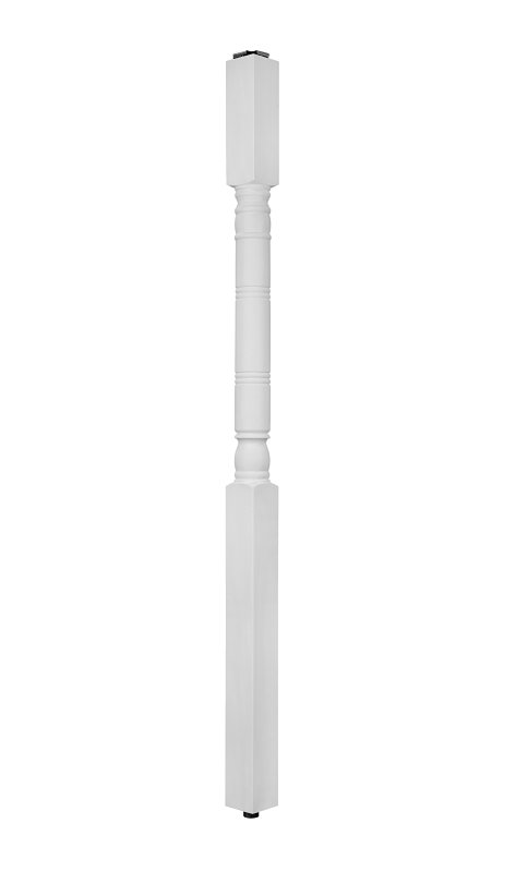 Hb&G PermaPost Series PP6X8HD Porch Post, 8 ft H, Colonial, Polyethylene/Steel, White