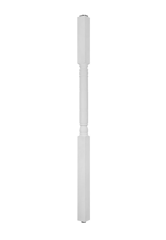 Hb&G PermaPost Series PP6X9HD Porch Post, 9 ft H, Colonial, Polyethylene/Steel, White