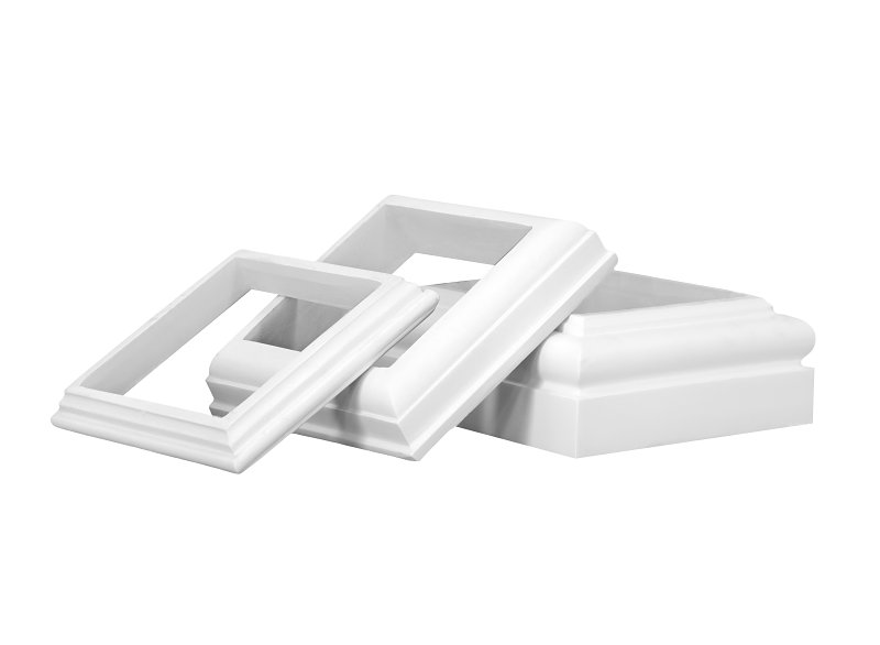 Hb&G 8048060602 Cap and Base Set, Polyurethane, Primed, For: Square Unfinished Fiberglass Columns