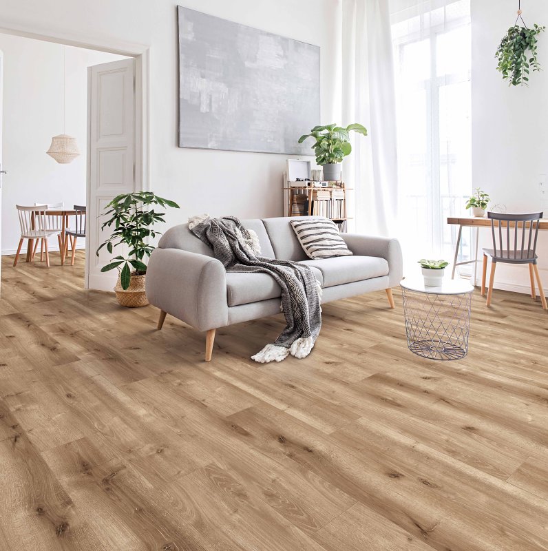Healthier Choice Flooring HCL803C04 Laminate Flooring Plank, 4-Sided Bevel Profile, Wood, Laurel Ridge, 48 in L