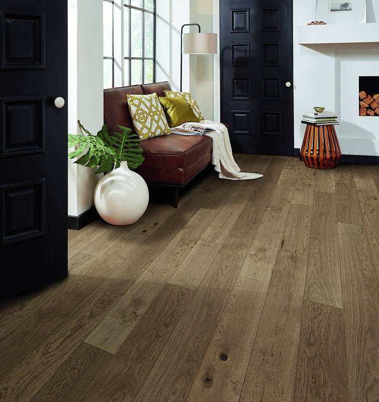 Healthier Choice Flooring HCE707A06 Flooring Plank, 1-1/2 to 6 ft L, 6-1/2 in W, Micro Bevel Edge, White Oak