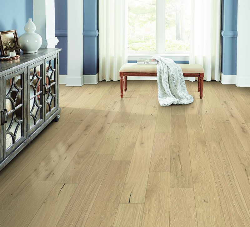 Healthier Choice Flooring HCE707A02 Flooring Plank, 1-1/2 to 6 ft L, 6-1/2 in W, Micro Bevel Edge, White Oak, Sand Ridge