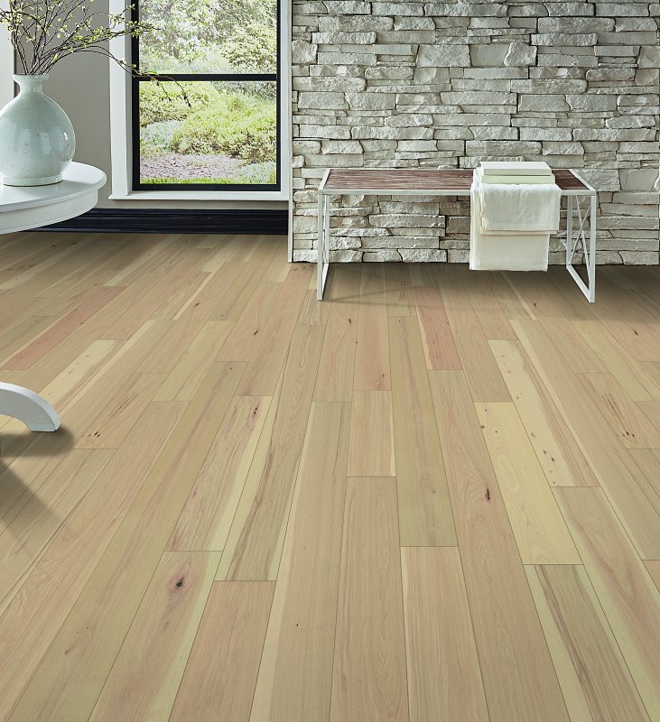 Healthier Choice Flooring HCE603D01 Flooring Plank, 1-1/2 to 6 ft L, 6-1/2 in W, Micro Bevel Edge, Hickory Wood