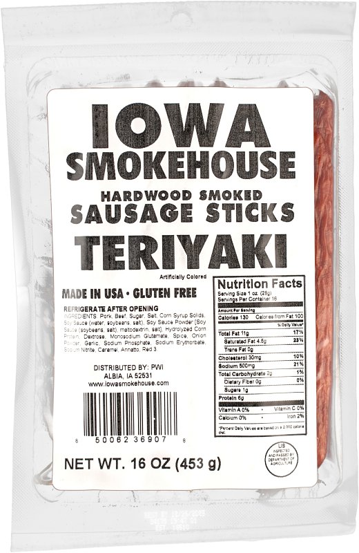 Iowa Smokehouse IS-16SST Country Style Meet Snacks, Stick, Habanero, 16 oz