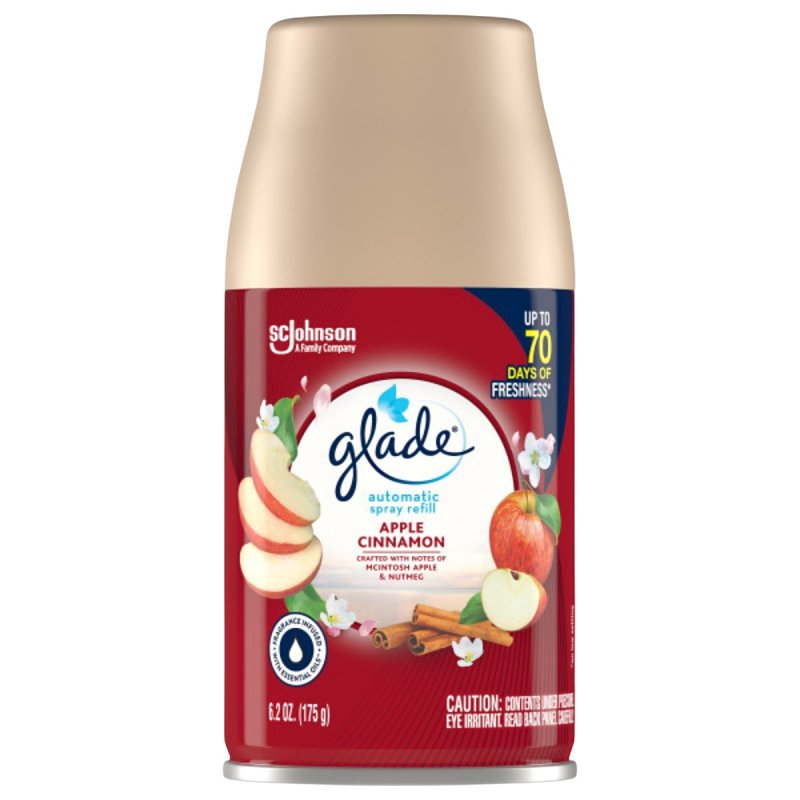 SC Johnson 71775 Automatic Air Freshener Refill, 6.2 oz, Apple Cinnamon