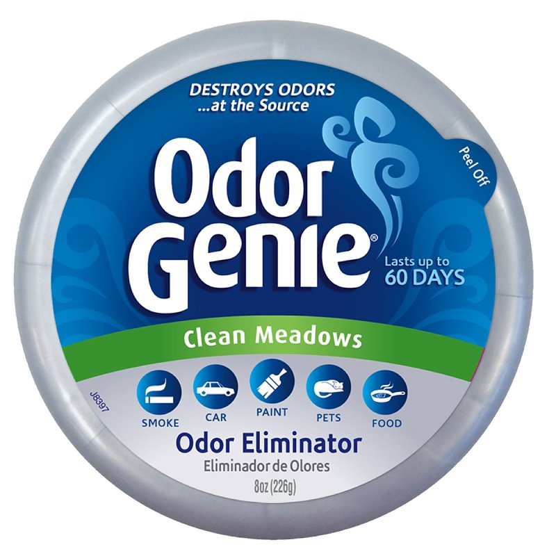 Odor Genie FG69CM Odor Eliminator, 8 oz, Clean Meadow, Gray, 60 days-Day Freshness