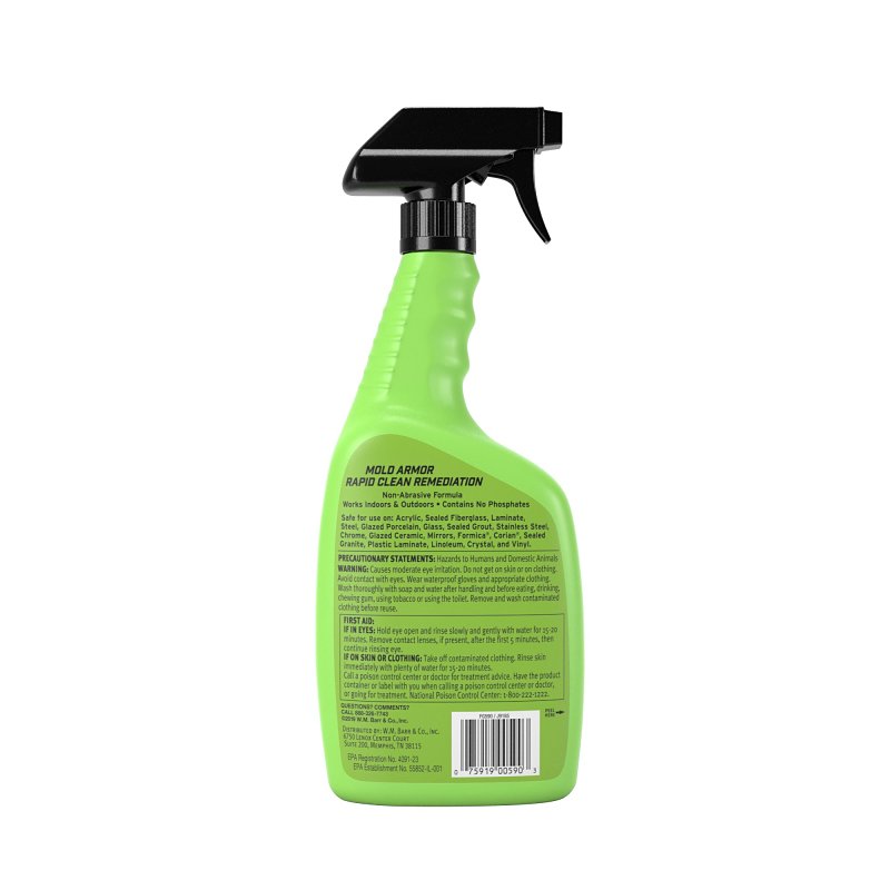 Mold Armor FG590 Remediation Mold Removal, 32 oz, Liquid, Bleach, Clear