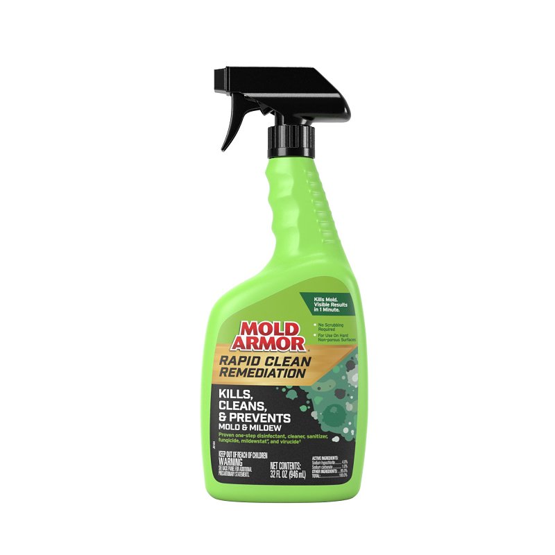 Mold Armor FG590 Remediation Mold Removal, 32 oz, Liquid, Bleach, Clear