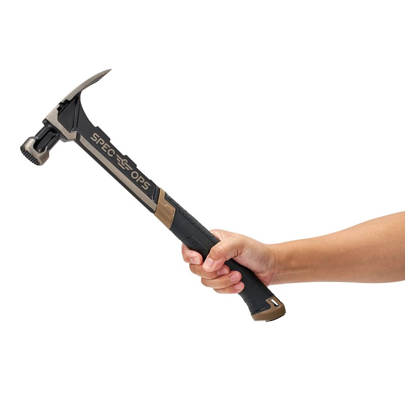 Spec Ops SPEC-M28CF-S Framing Hammer, 28 oz Head, Milled Face, Rip Claw Head, HCS Head