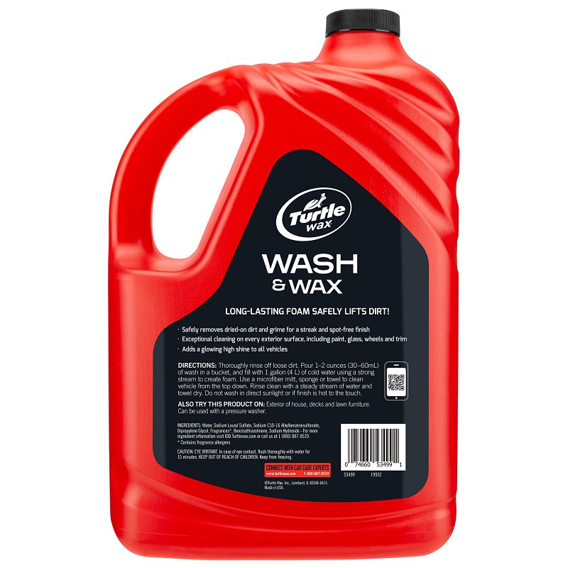 Turtle Wax 53499 Car Wash and Wax, 128 oz, Liquid