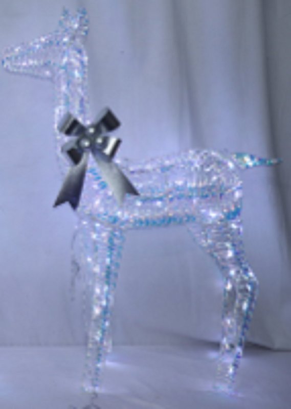 Santas Forest 56087 Iridescent Standing Doe Yard Decor, 18 in L, 6 in W, Metal/PVC