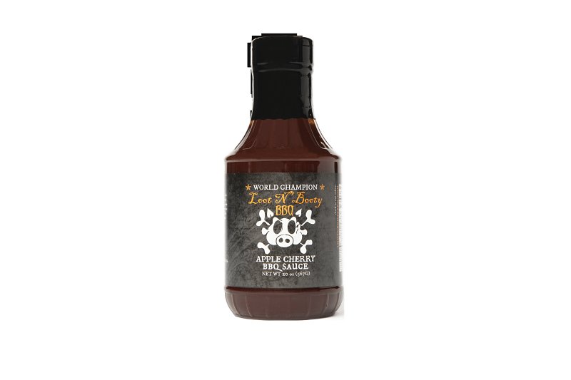 Loot N' Booty BBQ LB02104 BBQ Sauce, Apple Cherry, 20 oz Bottle