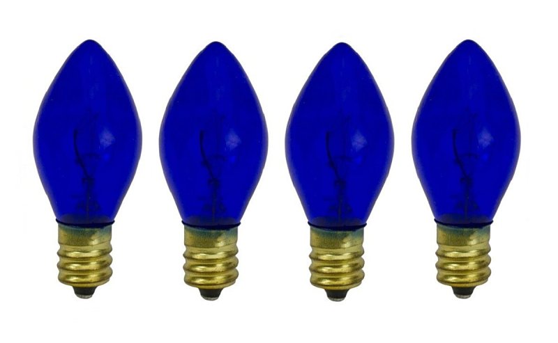 Santas Forest 28985 Filament Bulb, C9 Lamp Base, Blue