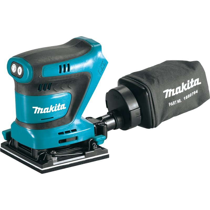 Makita XOB02Z Cordless 1/4 Sheet Finishing Sander, Tool Only, 18 V, 4-1/2 x 4 in Sheet, 11,000, 14,000 opm Load Speed