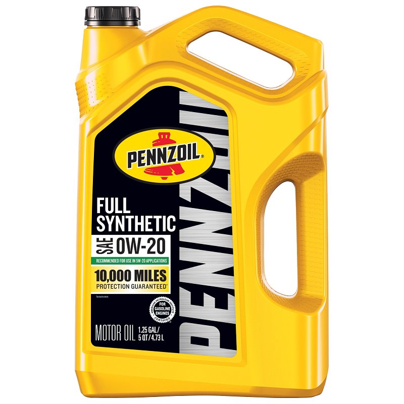 Pennzoil 550058596 Full Synthetic Motor Oil, 0W-20, 5 qt Bottle