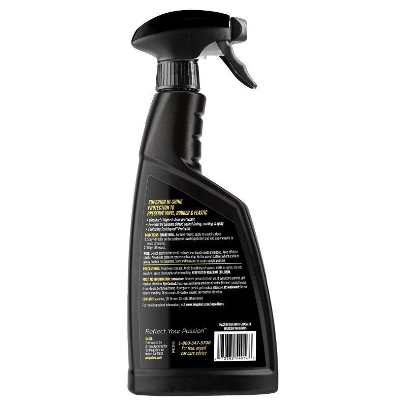 Meguiar's Supreme Shine G4016 Protectant Spray, 16 oz, Bottle, Liquid, Sweet Smell
