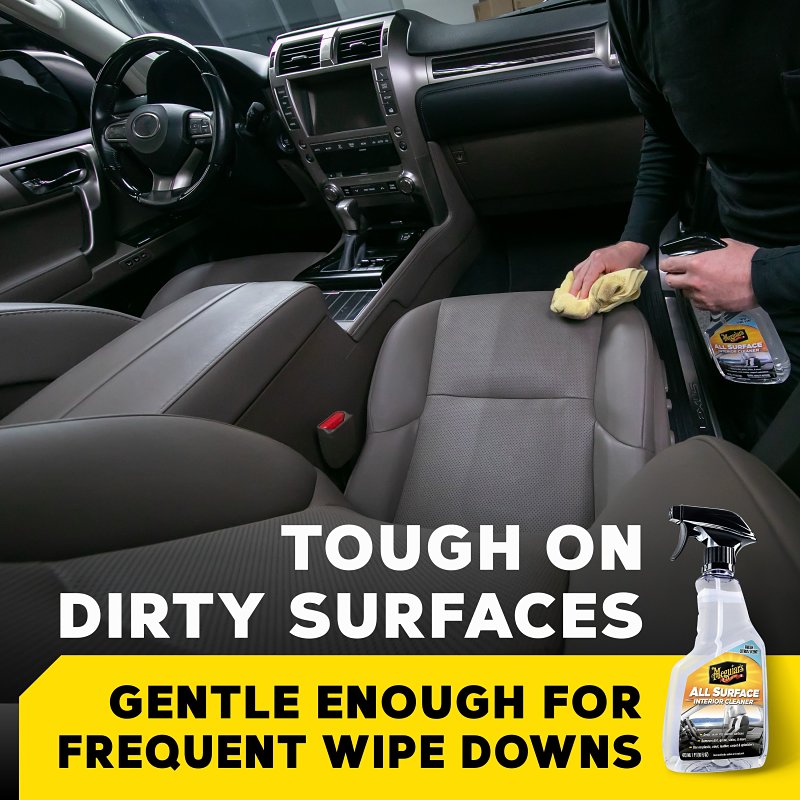 Meguiar's G240616 All Surface Interior Cleaner, 16 oz Bottle, Liquid, Citrus