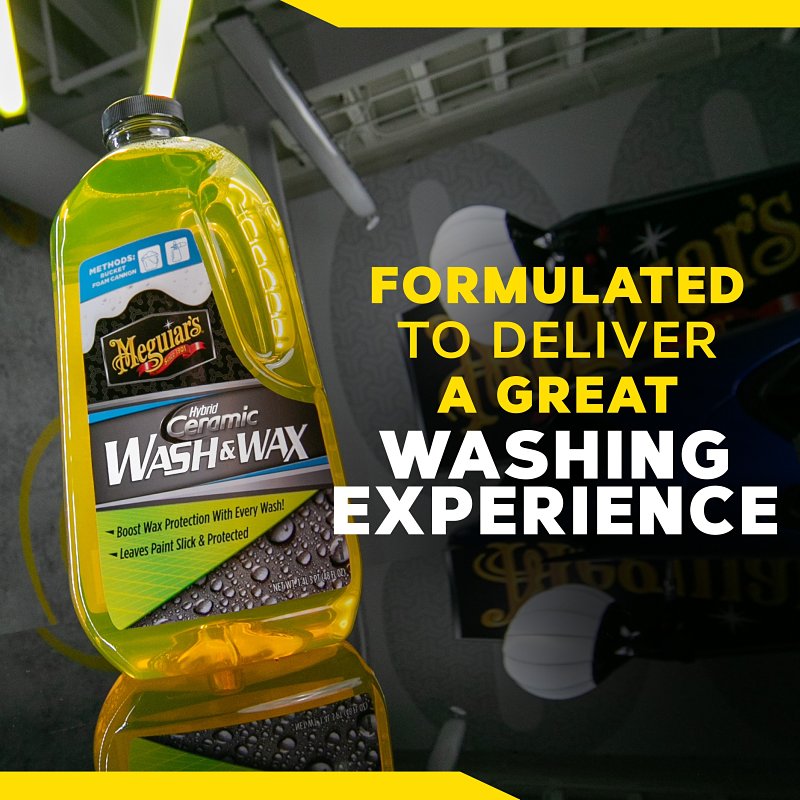 Meguiar's G240748 Hybrid Ceramic Wash and Wax, 48 oz Bottle, Liquid