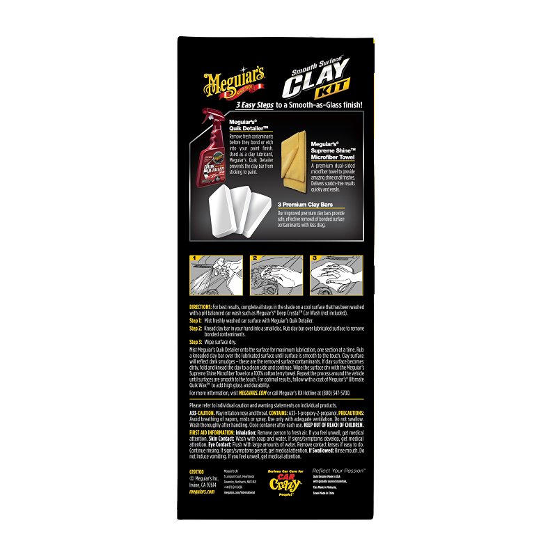 Meguiar's G191700 Smooth Surface Clay Kit