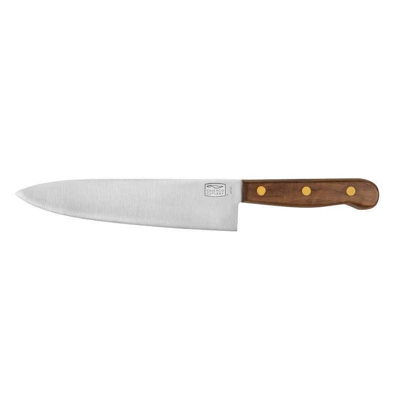 Chicago Cutlery Walnut Tradition Series 42SP Chef's Knife, HCS Blade, Walnut Handle, Hardened, Full-Tang Blade