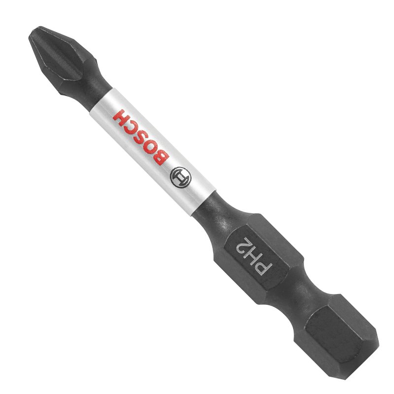 Bosch ITPH2201 Screwdriver Power Bit, P2 Drive, Phillips Drive, 1/4 in Shank, Hex Shank, 2 in L, Steel