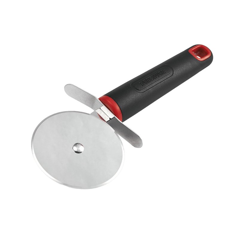 Farberware 5211651 Pizza Cutter, Stainless Steel Blade, Comfort-Grip Handle, Black Handle, Dishwasher Safe: Yes