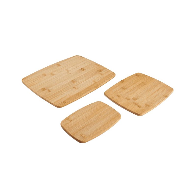 Farberware 5070344 Cutting Board Set, 1/4 in Thick, Bamboo, Brown, Natural