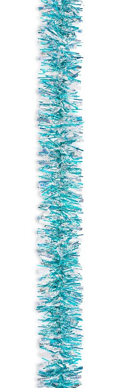 Holidaytrims 3490109 Garland, 12 ft L, PVC, Silver Holo/Snow/Teal, Indoor