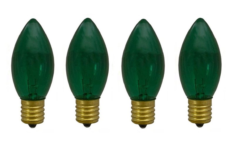 Santas Forest 28988 Filament Bulb, C9 Lamp Base, Green
