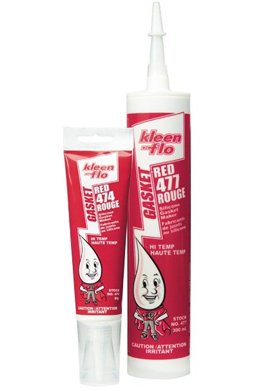 Kleen-Flo 477 Silicone Gasket Maker, 300 mL Cartridge, Paste, Acetic Acid