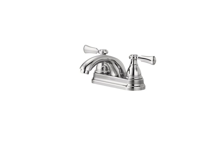Peerless Elmhurst Series P2465LF Centerset Bath Faucet, 1 gpm, 2-Handle, 3-Faucet Hole, Chrome Plated