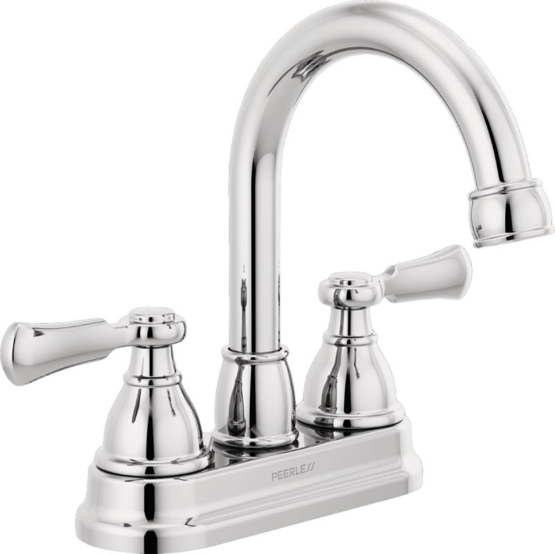 Peerless Elmhurst Series P2665LF Centerset Bathroom Faucet, 1 gpm, 2-Handle, 3-Faucet Hole, Zinc, Chrome