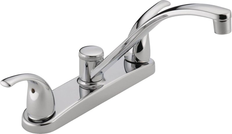 Peerless P299208LF Kitchen Faucet, 1.5 gpm, 3-Faucet Hole, Chrome, Deck Mounting, 8 in Faucet Centers