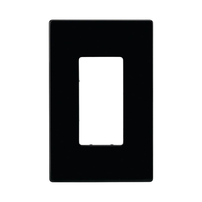 WALLPLATE SCREWLESS BLACK DECO