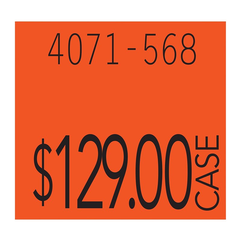 Monarch 1136R2 Pricing Label, 5/8 in L, 3/4 in W