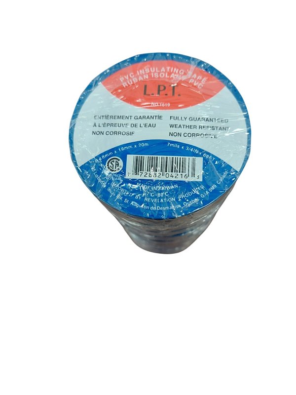 Revelation 1632 Electrical Tape, 66 ft L, 3/4 in W, PVC Backing, Blue