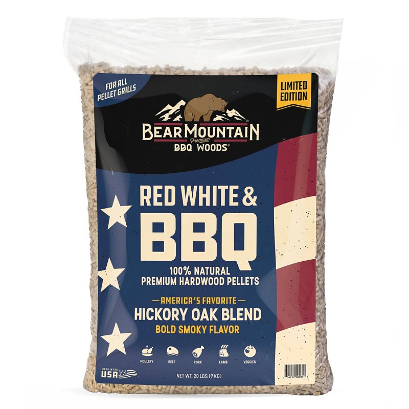 Bear Mountain FK51 BBQ Pellet, Wood, 20 lb Bag