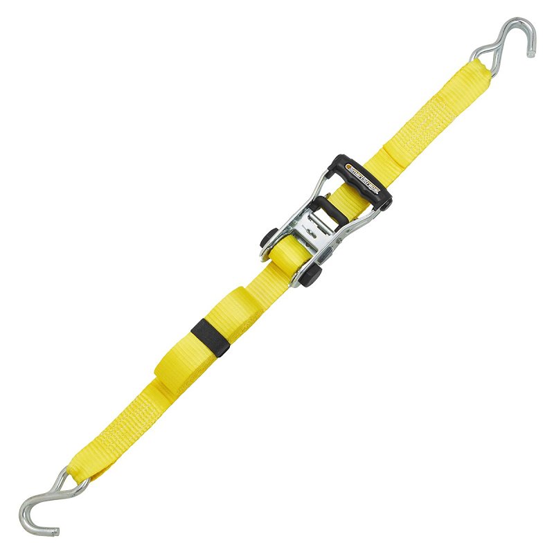 SmartStrap RachetX Series 351 Tie-Down, 1-1/2 in W, 14 ft L, Plastic/Polyester/Rubber/Steel, Yellow, 1667 lb