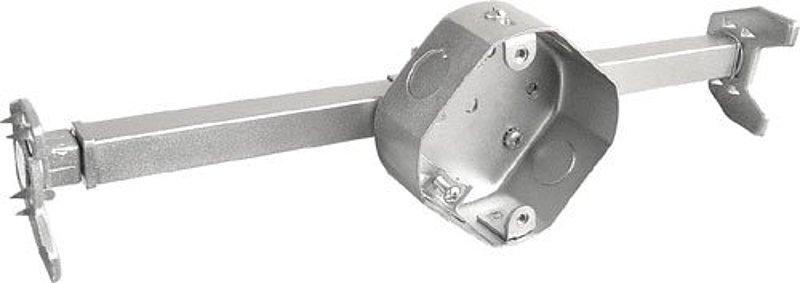Southwire 54151-FANOW-UPC Ceiling Fan Box, 4 in W, 1-1/2 in D, 3-Knockout, Steel, Silver, Galvanized
