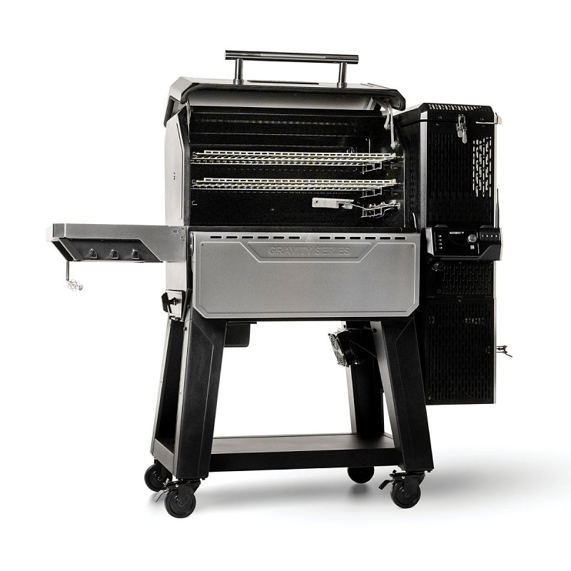 Masterbuilt Gravity Series MB20041223 Charcoal Grill and Smoker, 460 sq-in Primary Cooking Surface, Black