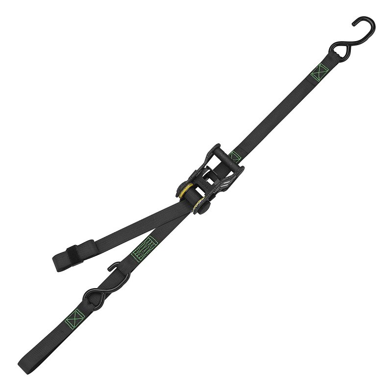 SmartStrap 4630 Tactical Tie-Down, 1 in W, 14 ft L, Polyester, Dark Gray, 500 lb Working Load, S-Hook End