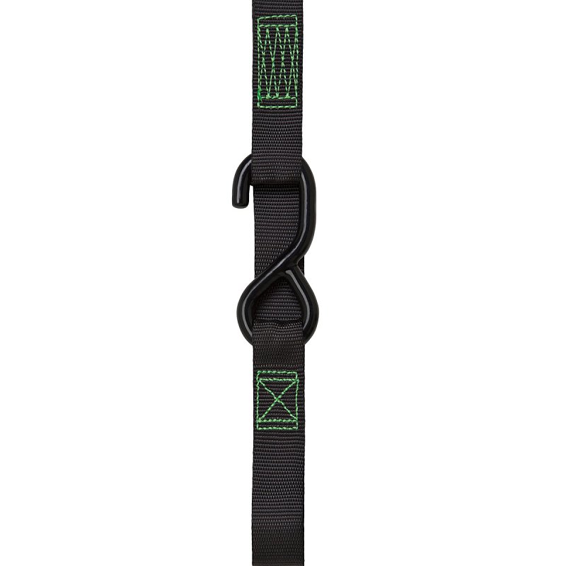 SmartStrap 4630 Tactical Tie-Down, 1 in W, 14 ft L, Polyester, Dark Gray, 500 lb Working Load, S-Hook End